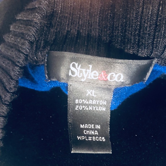 Black and Blue Style & Co. Striped Top - Picture 3 of 4